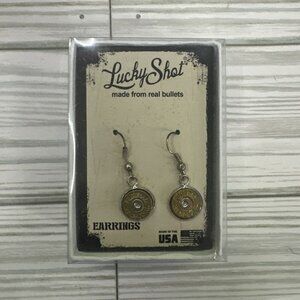 Lucky Shot USA made .38 special bullet earings NEW hand made